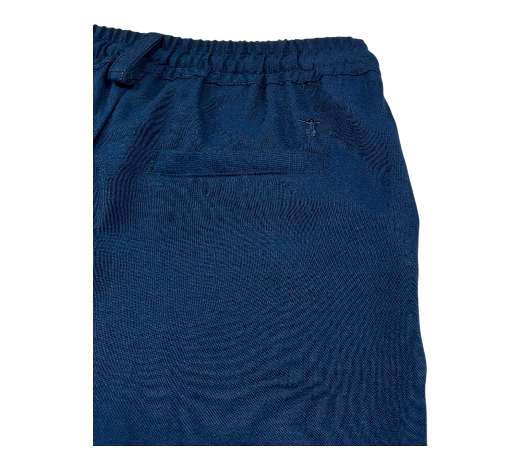 Trussardi Pantalone Tuta Tinta Unita con Elastico In Vita per Bambino TBP26151PA BLU TRUSSARDI 