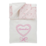Monnalisa Coperta Tinta Unita con Stampa per Neonata 35D002 BIANCO MONNALISA 