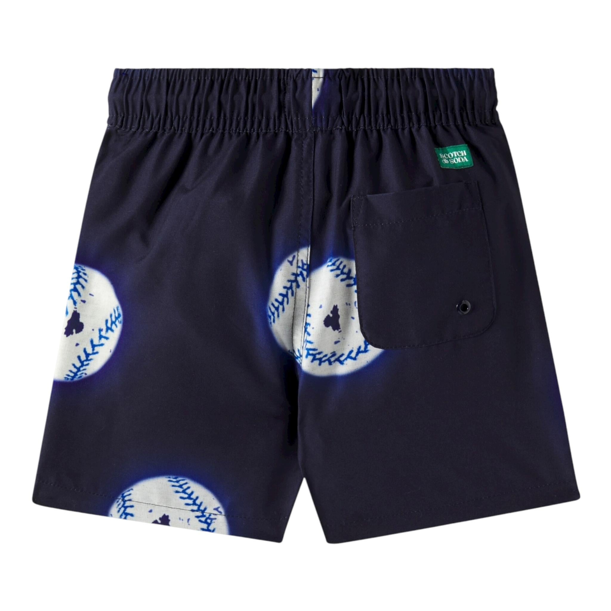 Scotch & Shrunk Costume Tinta Unita con Stampa per Bambino 179429 BLU SCOTCH & SHRUNK 