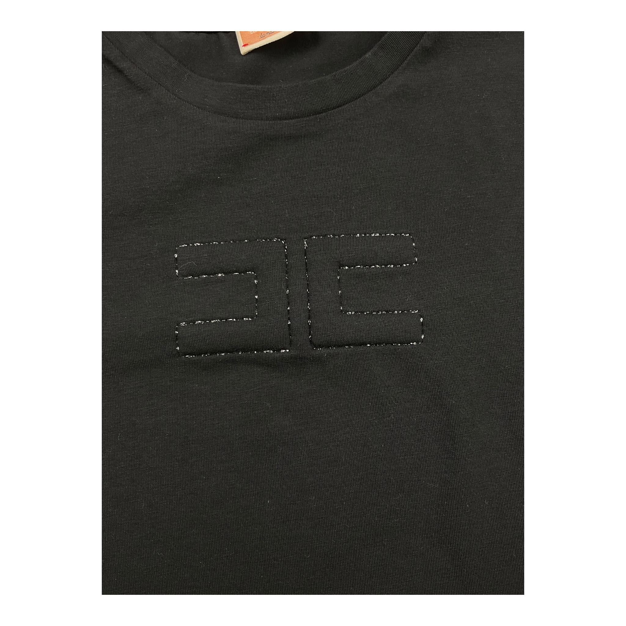 ELISABETTA FRANCHI t-shirt tinta unita girocollo  Nero per Bambina EFTS130 NERO ELISABETTA FRANCHI 