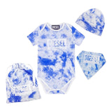 Diesel Set 3 Pezzi Body-Bevetta-Cappello Azzurro per Neonato N00027 AZZURRO DIESEL 