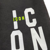 Icon Bermuda Tinta Unita con Stampa per Bambino IBSH0049003 NERO ICON 