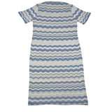 Nera 20.52 Abito Mezza Manica Tinta Unita con Fantasia per Bambina N15456MM AZZURRO NERA 20.52 