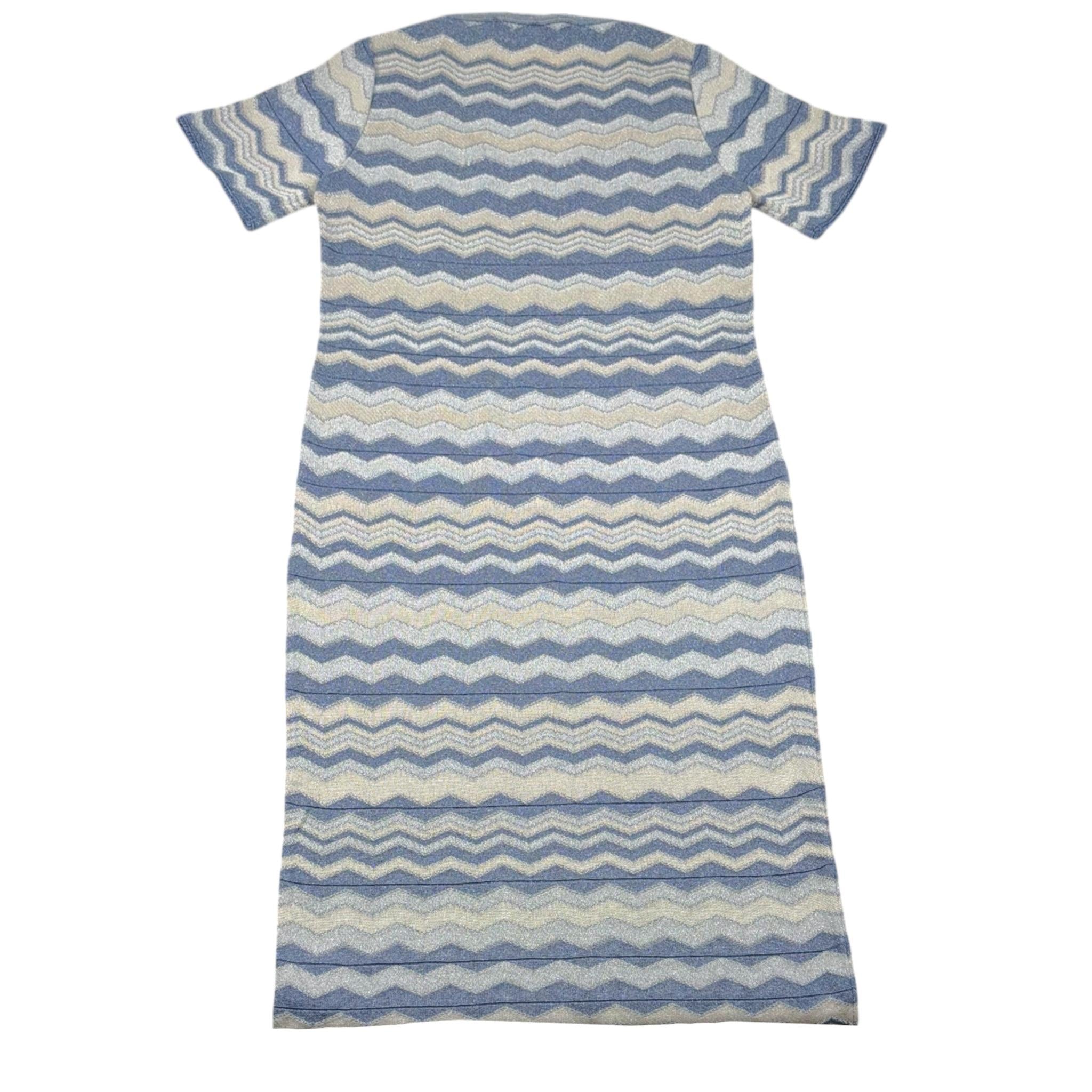 Nera 20.52 Abito Mezza Manica Tinta Unita con Fantasia per Bambina N15456MM AZZURRO NERA 20.52 