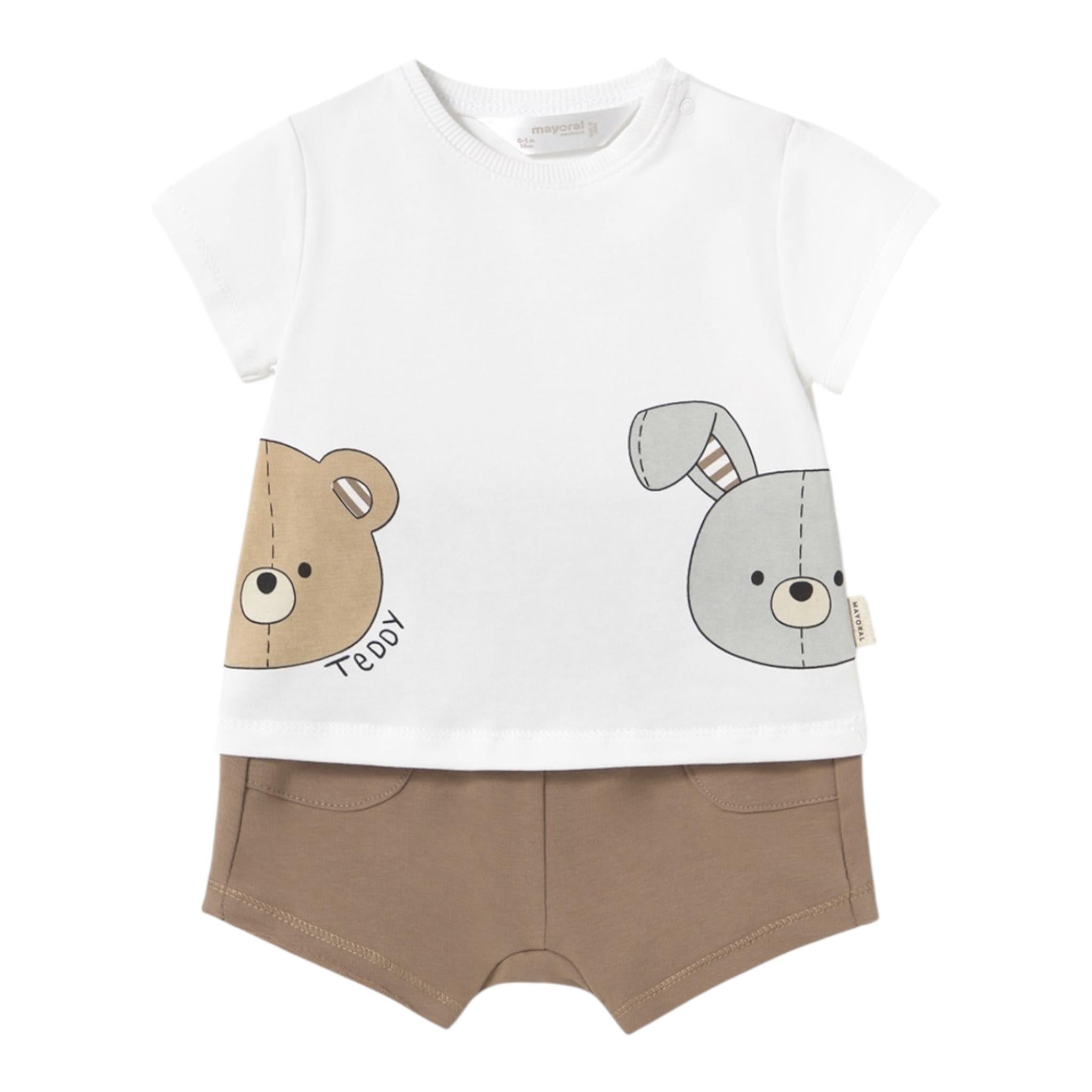 Mayoral Completo 2 Pezzi T-Shirt-Bermuda per Neonato 1206 BIANCO MAYORAL 