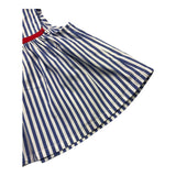 Ilfarobimbi Camicia Giromanica Bicolore con Fantasia A Righe per Bambina IFB50195 BIANCO/AZZURRO ILFAROBIMBI 