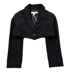 Imperial Giacca Tinta Unita Modello Crop per Bambina JB19132G75 NERO IMPERIAL 