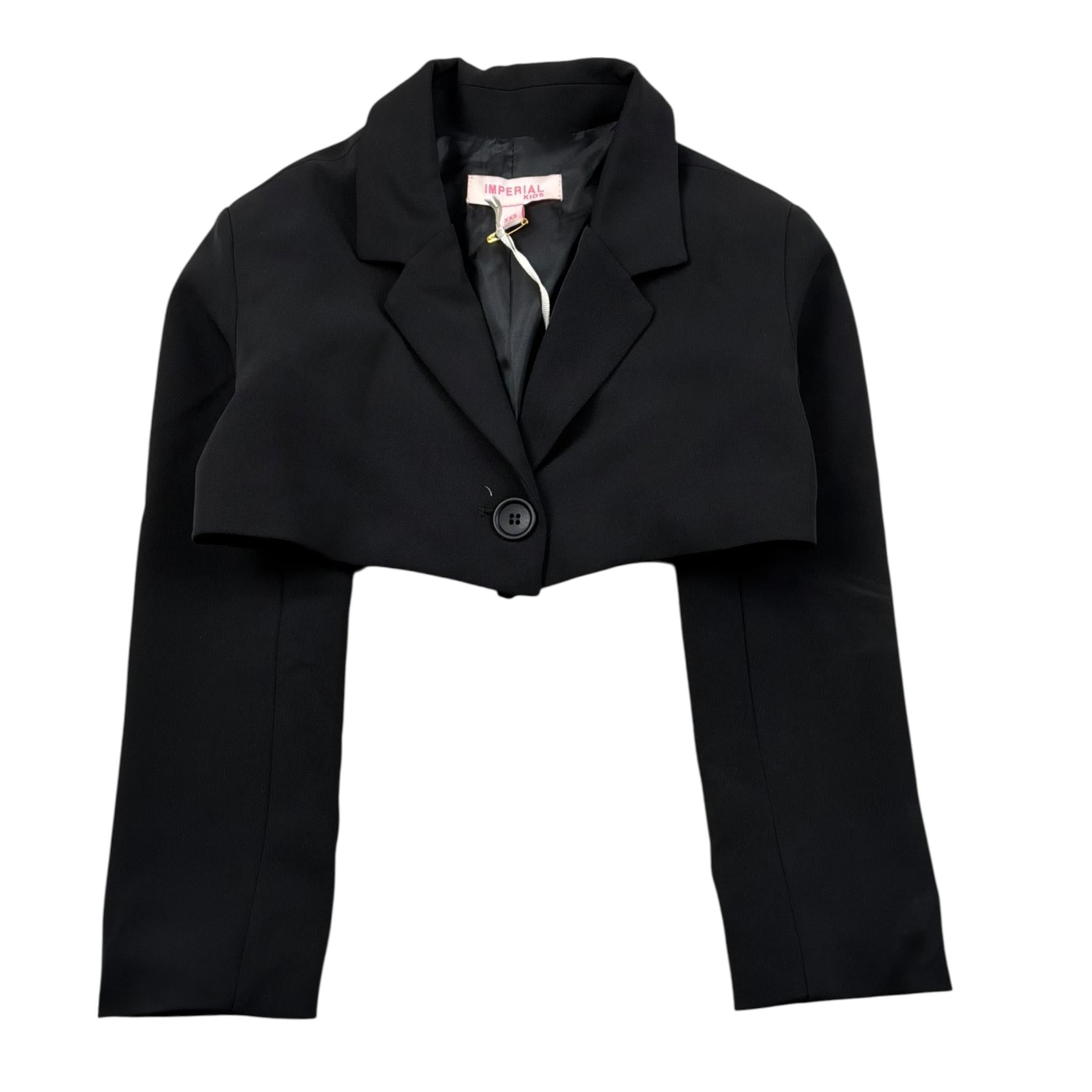 Imperial Giacca Tinta Unita Modello Crop per Bambina JB19132G75 NERO IMPERIAL 