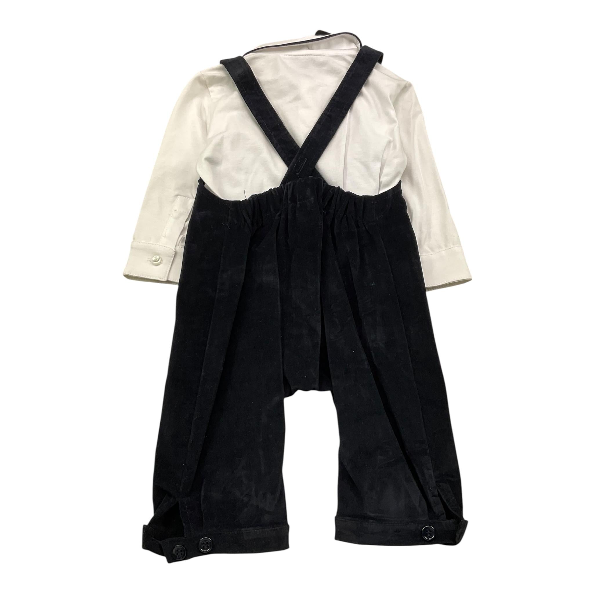 ALETTA completo 3 pezzi camicia-salopette-papillon Blu per Neonato MA220358 BLU ALETTA 