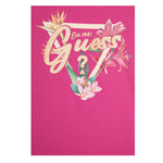 Guess T-Shirt Girocollo Tinta Unita con Stampa per Bambina K5GI16K6YW4 FUXIA GUESS 