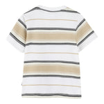 Boss T-Shirt Girocollo Fantasia A Righe per Neonato J52116 BIANCO BOSS 