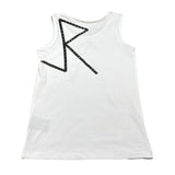 John Richmond Canotta Girocollo Tinta Unita con Borchie per Bambina RGP26099CN BIANCO JOHN RICHMOND 