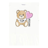 Moschino Abito Tinta Unita con Stampa per Neonata MDV0C7 BIANCO MOSCHINO 