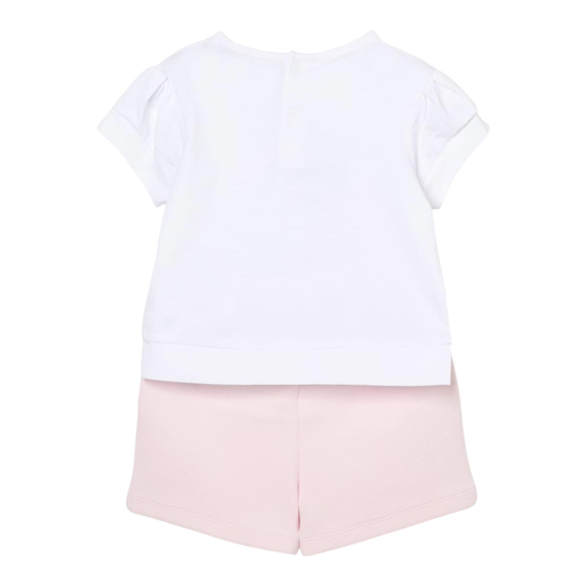 Karl Lagerfeld Completo 2 Pezzi T-Shirt-Short Bicolore Bianco/Rosa per Neonata Z30513 BIANCO/ROSA KARL LAGERFELD 