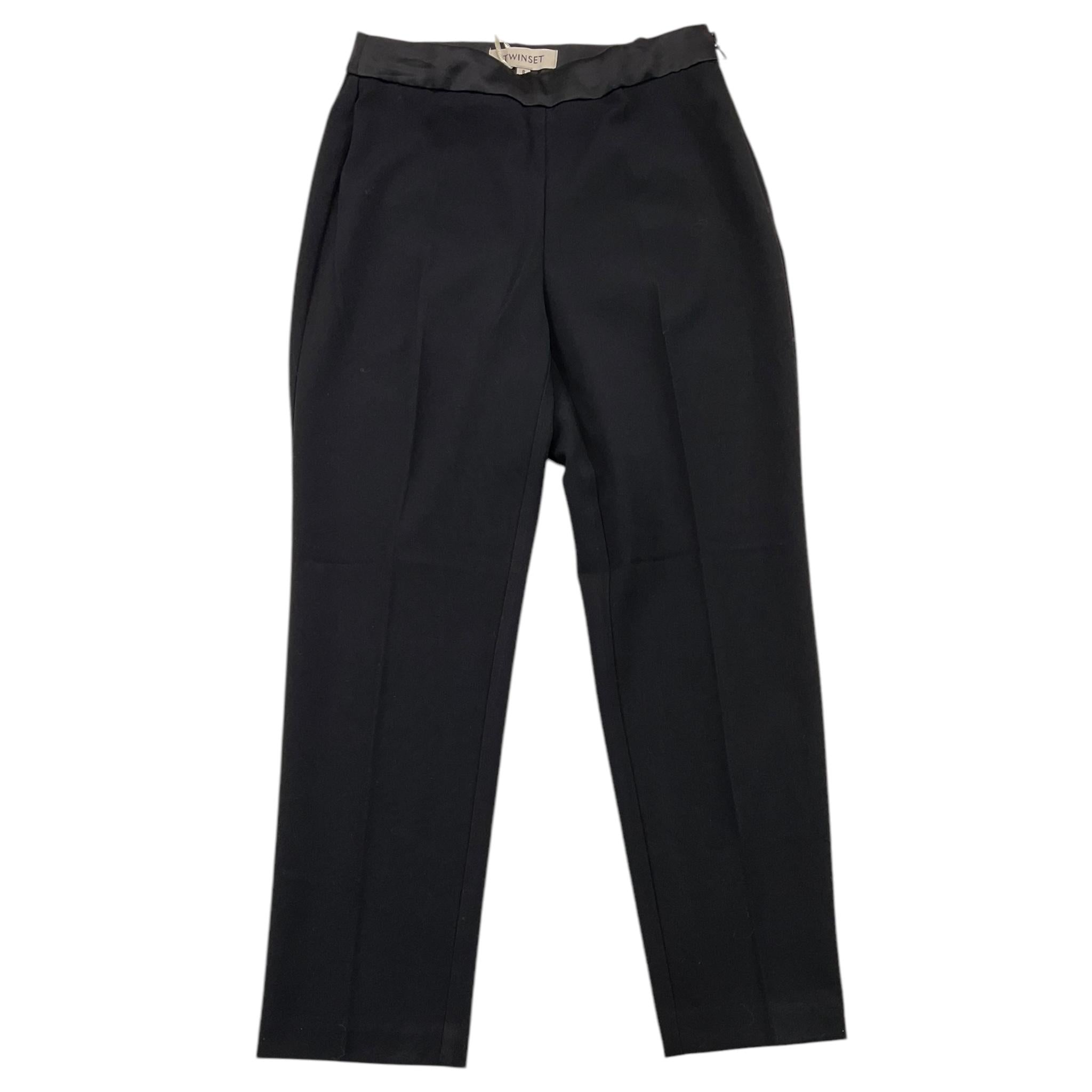 TWINSET pantalone tinta unita con chiusura zip Nero per Bambina 242GJ2112 NERO TWINSET 