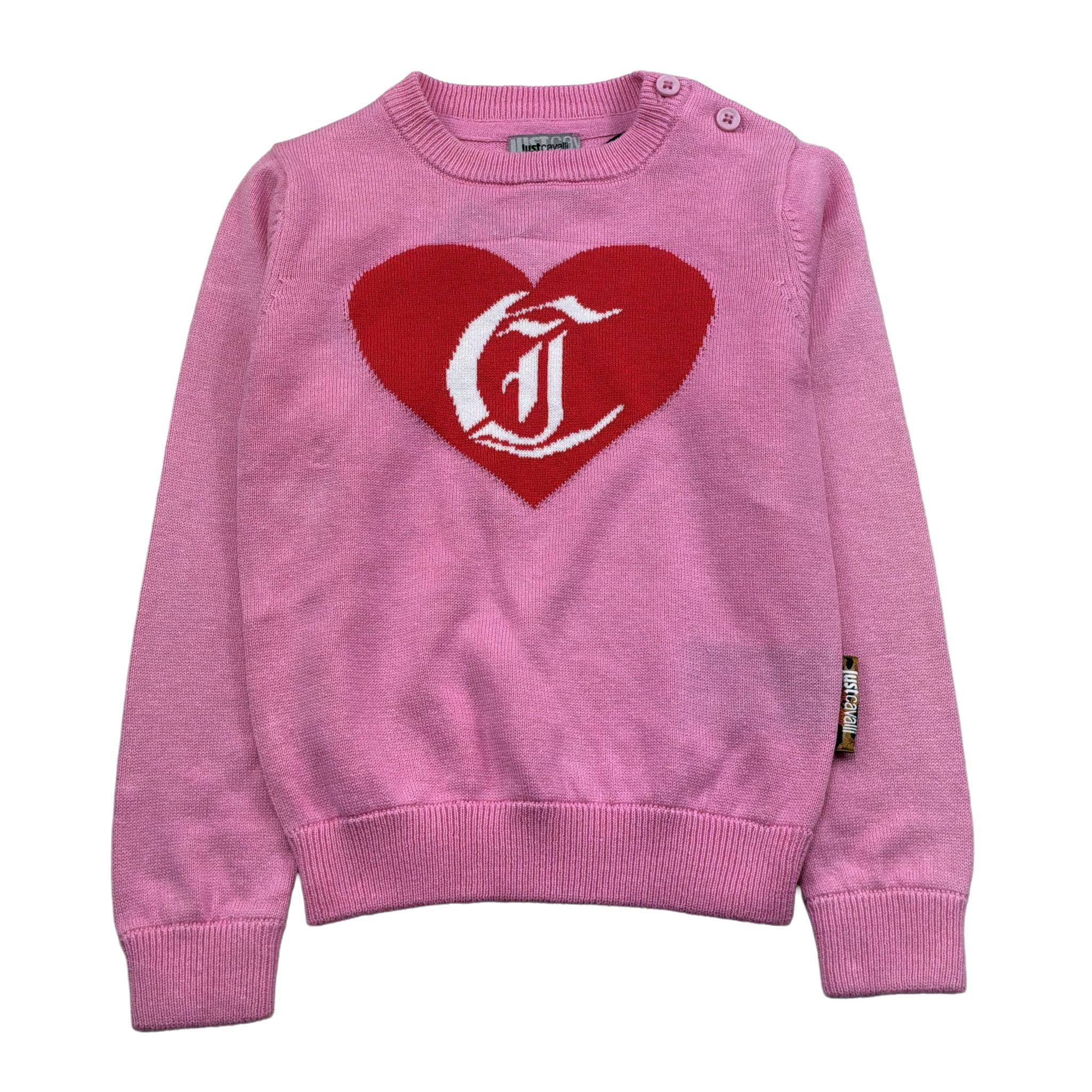 Just Cavalli Maglia Girocollo Tinta Unita con Ricami per Neonata JIP26068MA ROSA JUST CAVALLI 