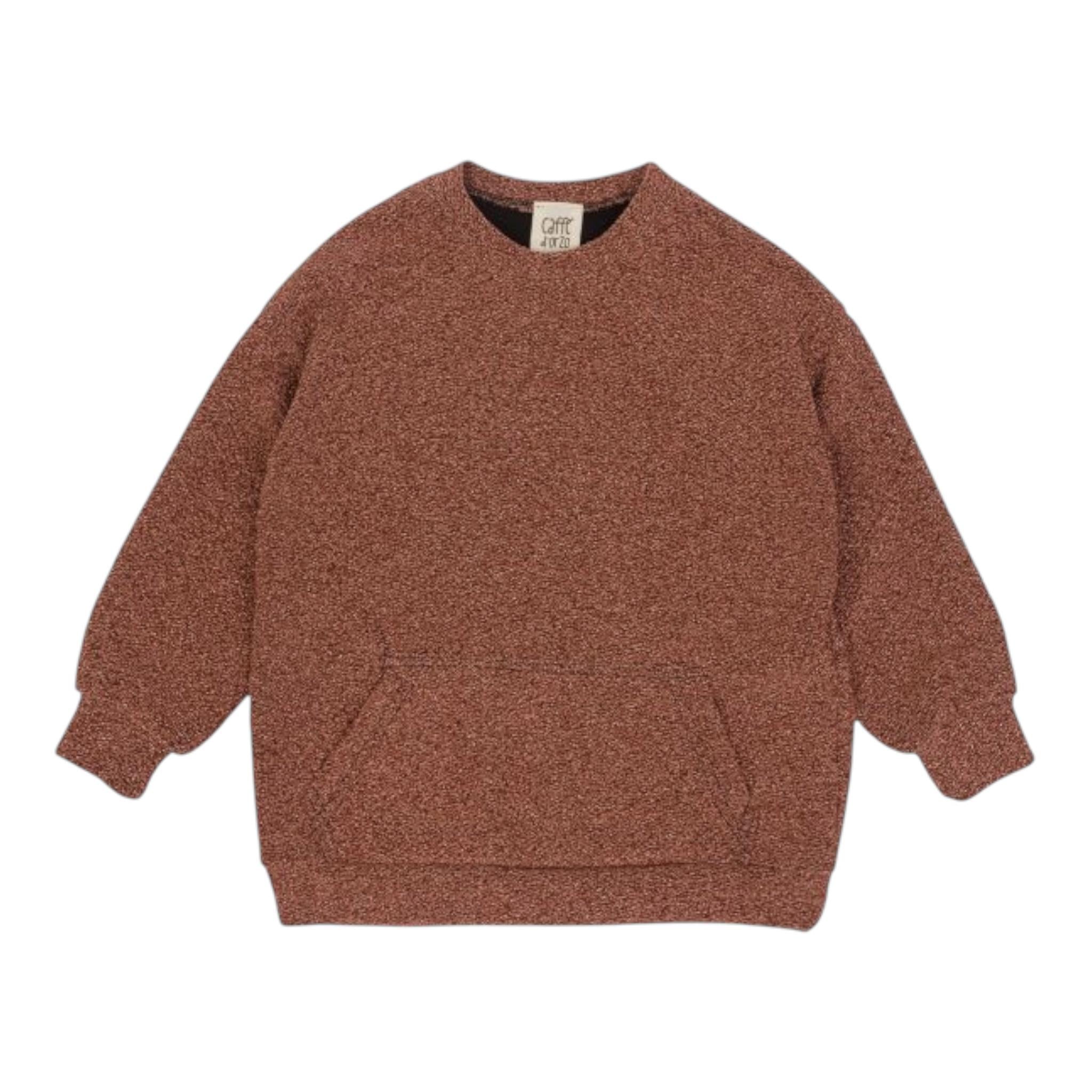 CAFFE' D'ORZO felpa tinta unita lurex girocollo Bronzo per Bambina ZV4A00X BRONZO CAFFE' D'ORZO 