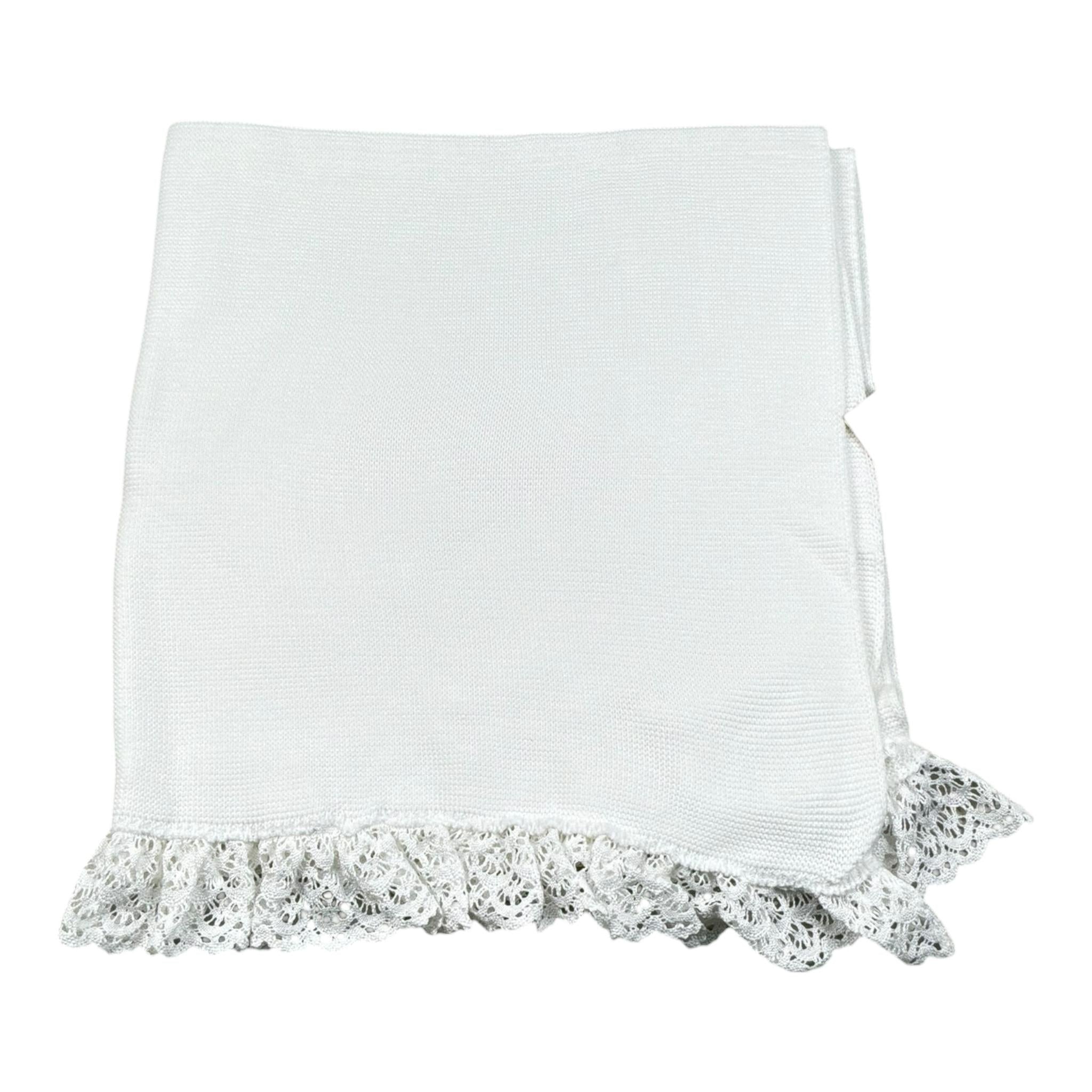 Cnd Coperta Tinta Unita con Ricami per Neonata 55737010 BIANCO CND 