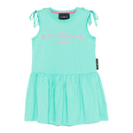John Richmond Abito Tinta Unita con Logo Girocollo per Bambina RGP25008VE VERDE ACQUA JOHN RICHMOND 