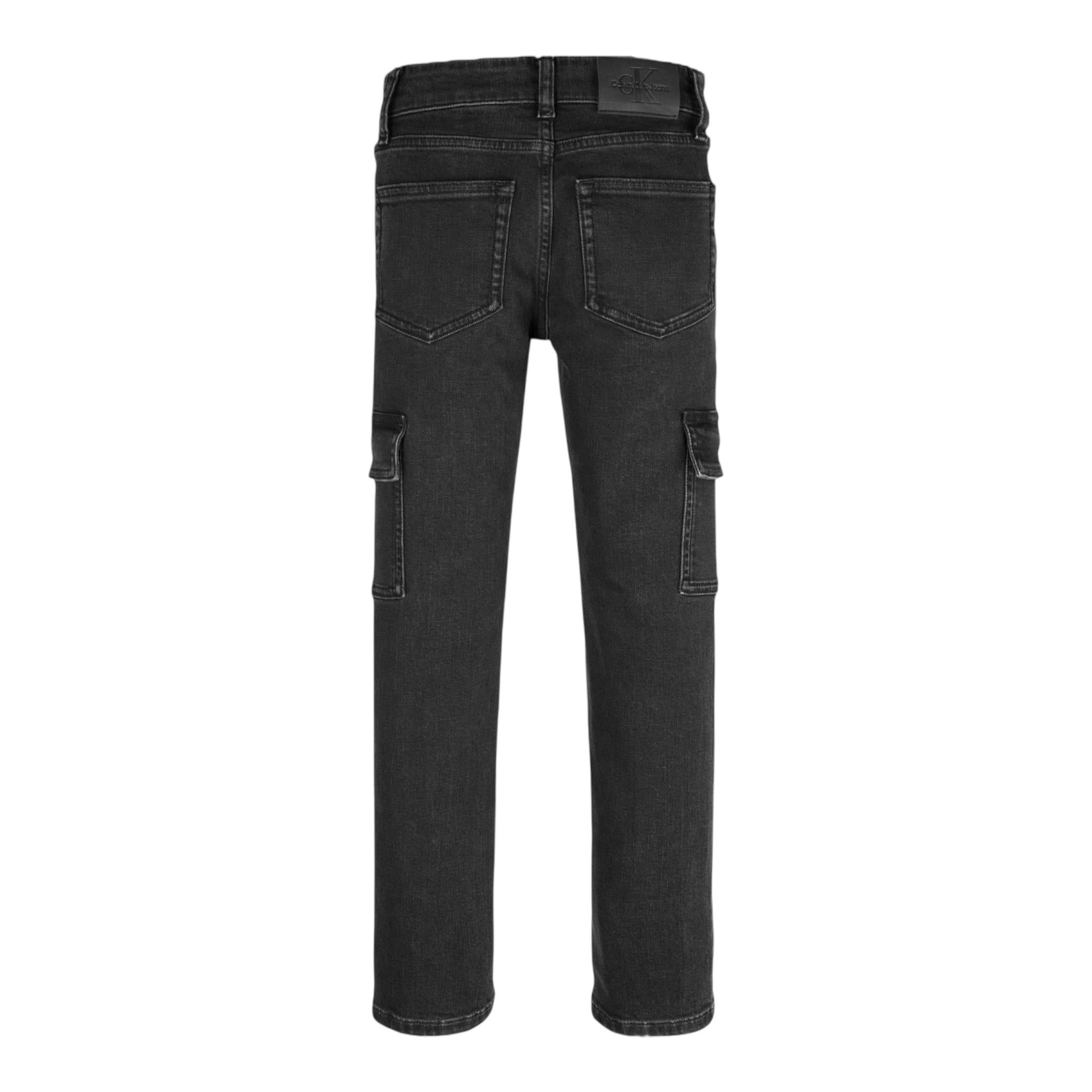 Calvin Klein Jeans Tinta Unita con Girovita Regolabile per Bambino IB0IB02300 NERO CALVIN KLEIN 