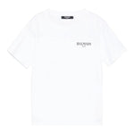 Dsquared2 T-Shirt Girocollo Tinta Unita con Stampa Logo per Bambino BW8P11 BIANCO DSQUARED2 