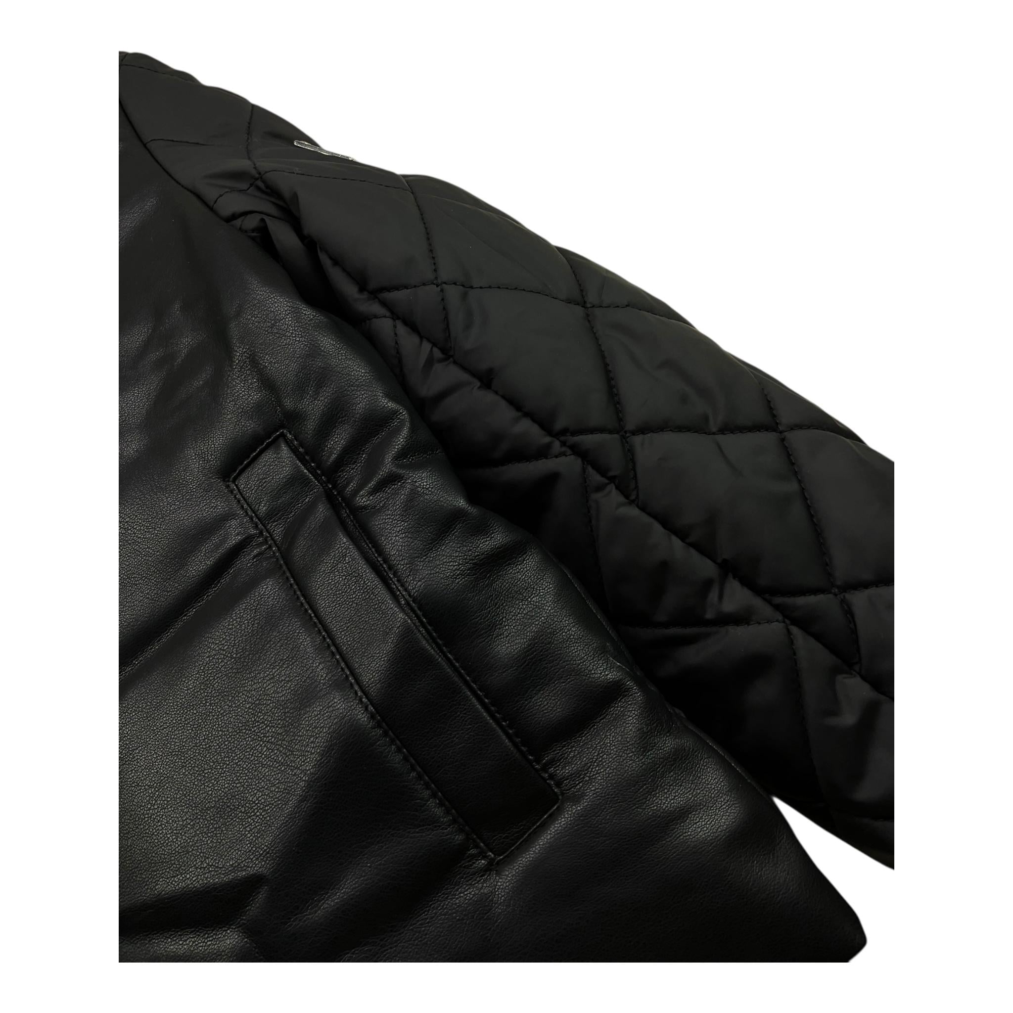 DANIELE ALESSANDRINI giubbino in ecopelle tinta unita con zip Nero per Bambino 1231O1377 NERO DANIELE ALESSANDRINI 