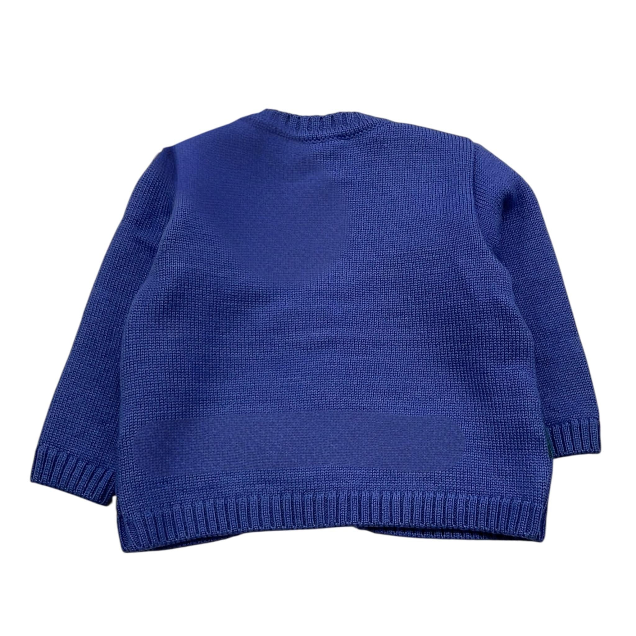 LE COCONNE cardigan tinta unita fantasia rombi Blu per Neonato LCN0799 BLU LE COCONNE 