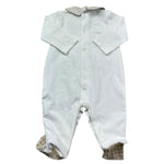 Le Bebe Tutina Manica Lunga Tinta Unita con Ricami per Neonato LBB5277 BIANCO LE BEBE 