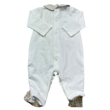 Le Bebe Tutina Manica Lunga Tinta Unita con Ricami per Neonato LBB5277 BIANCO LE BEBE 