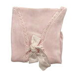 MARLU' coperta tinta unita con ricami Rosa per Neonata ESCUORE ROSA MARLU' 