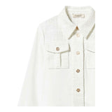 Twinset Camicia Tinta Unita con Tasche per Bambina 251GJ2QQ1 BIANCO TWINSET 