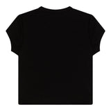 Diesel T-Shirt Girocollo Tinta Unita con Logo per Bambina J01830 NERO DIESEL 