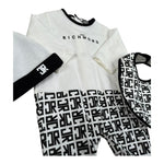 John Richmond Set Tutina-Cappello-Bavette Bicolore per Neonato RLP26001TU NERO JOHN RICHMOND 