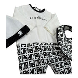 John Richmond Set Tutina-Cappello-Bavette Bicolore per Neonato RLP26001TU NERO JOHN RICHMOND 