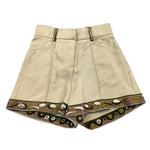 EMILIO PUCCI short tinta unita con girovita regolabile Sabbia per Neonata PS6A39 SABBIA EMILIO PUCCI 