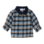 NAME.IT camicia manica lunga fantasia quadri Blu per Neonato 13231484 BLU NAME.IT 