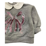 LE BEBE' felpa maglia tinta unita con colletto in contrasto Grigio per Neonata LBG6145 GRIGIO LE BEBE' 