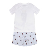 Ralph Lauren Completo 2 Pezzi Pigiama T-Shirt-Bermuda  per Bambino 9P0111 BIANCO RALPH LAUREN 