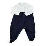 Il Gufo Tutina Bicolore con Stampa per Neonata P19TP254M0032 BIANCO/BLU IL GUFO 