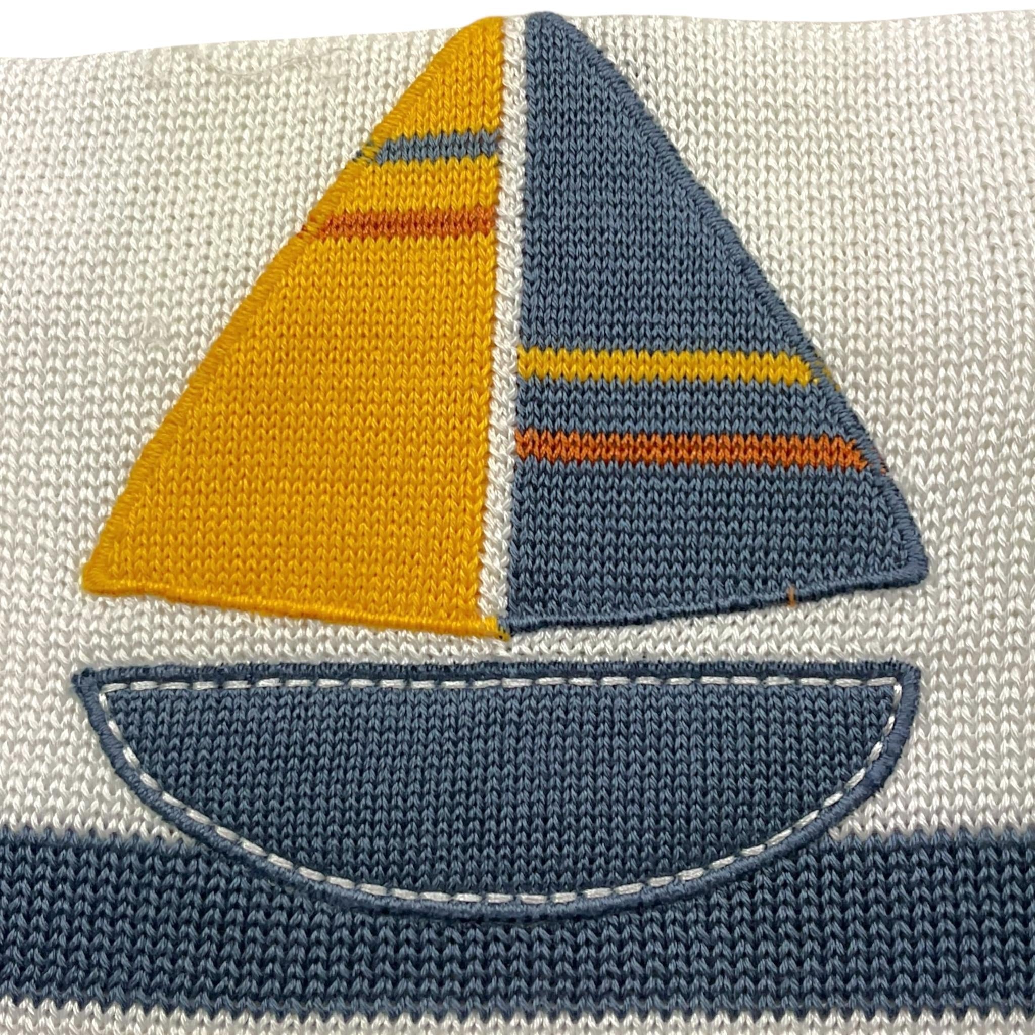 MARLU' coperta tinta unita con stampa e fantasia a righe Bianco per Neonato EF6180 BIANCO MARLU' 