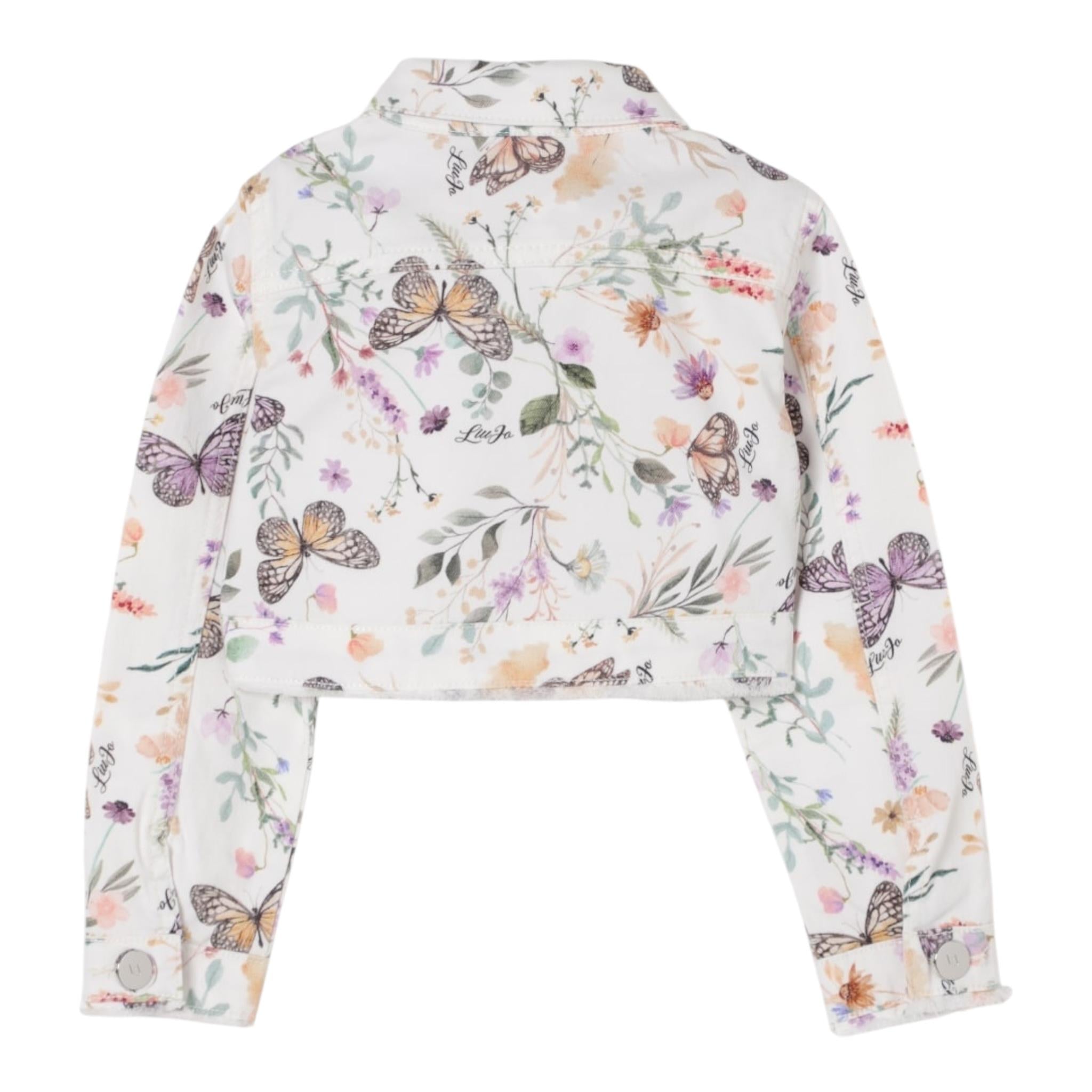 Liu Jo Giubbino Tinta Unita Stampa Fantasia Floreale per Neonata KA5059X BIANCO LIU JO 