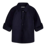 Guess Camicia Tinta Unita con Logo per Neonato N3YH04WE5W0 BLU GUESS 