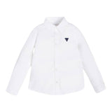 Guess Camicia Tinta Unita con Logo per Neonato N81H09WE5W0 BIANCO GUESS 
