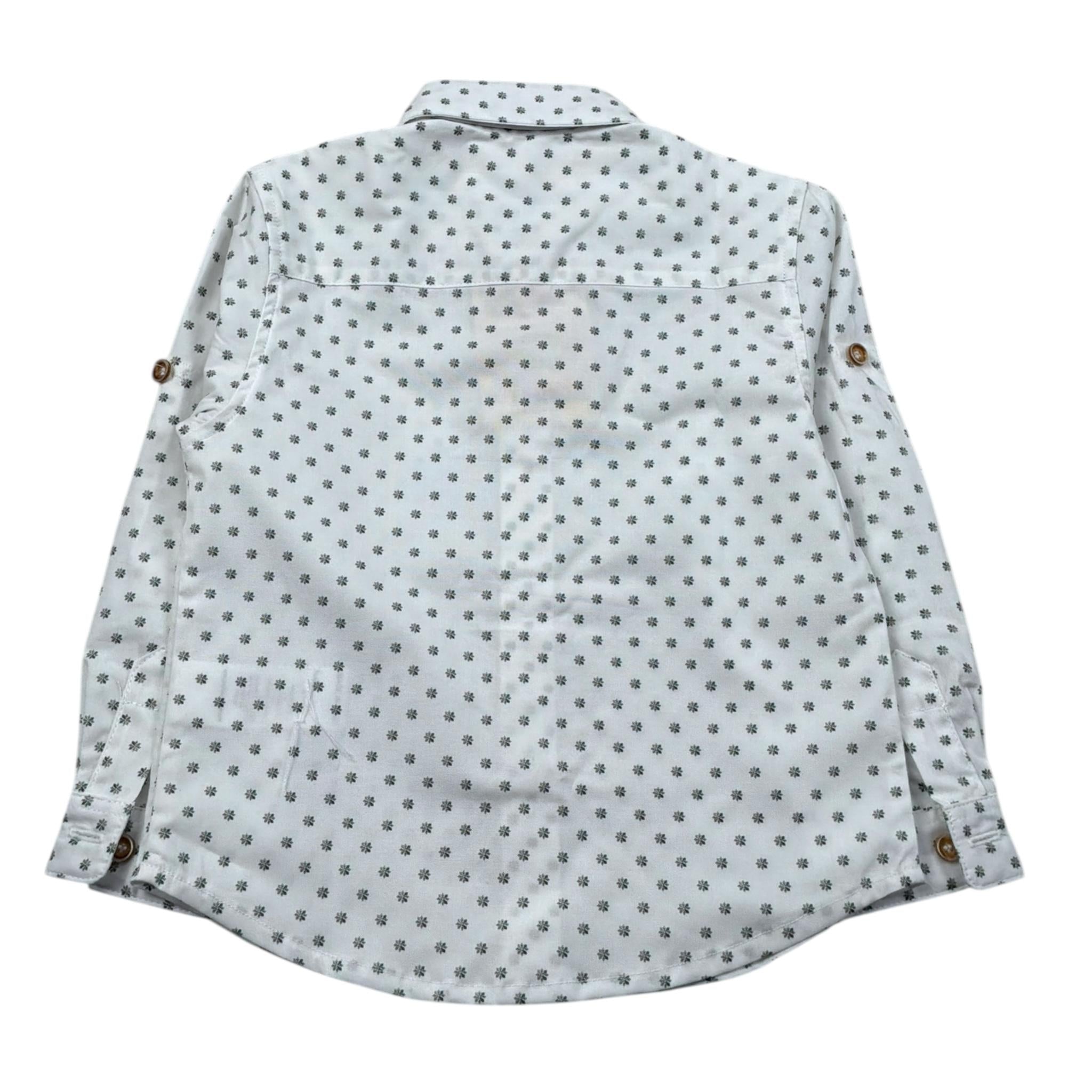 Pure Firenze Camicia Manica Lunga Fantasia Floreale per Neonato PC031777 BIANCO PURE FIRENZE 