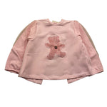 LE BEBE' felpa chiusa tinta unita con maniche in tulle Rosa per Neonata LBG5435 ROSA LE BEBE' 