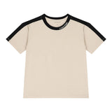 Calvin Klein T-Shirt tinta unita con Profili In Contrasto Beige per Bambino IB0IB02457X BEIGE CALVIN KLEIN 