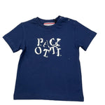 Cesare Paciotti T-Shirt Girocollo Tinta Unita con Stampa per Neonato TSP5169B BLU CESARE PACIOTTI 