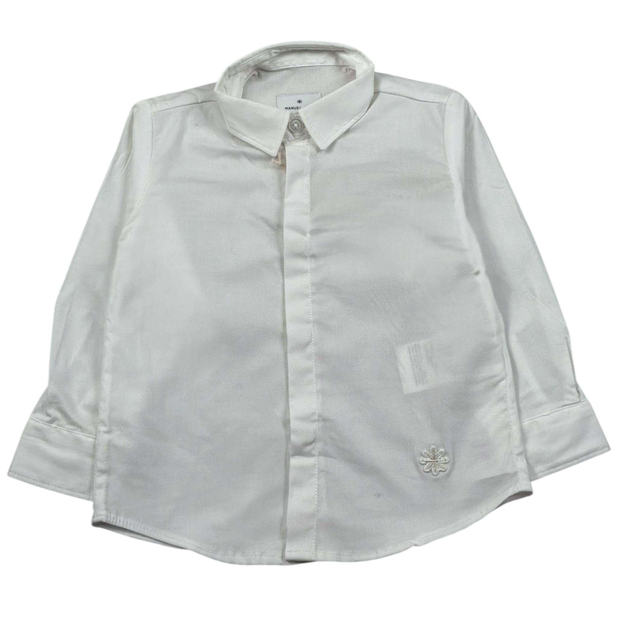 Manuel Ritz Camicia Manica Unga tinta unita Bianco per Bambino MR1977 BIANCO MANUEL RITZ 