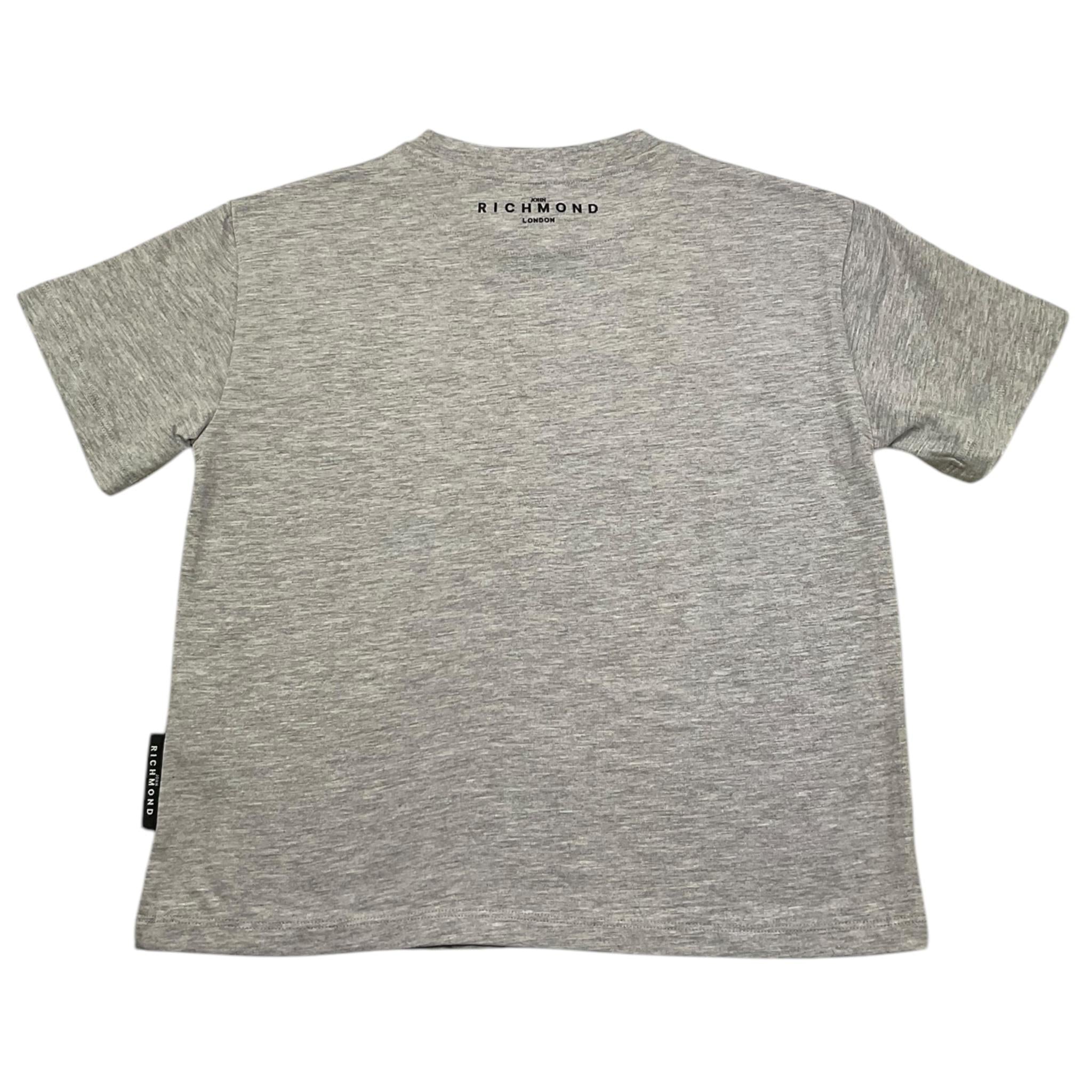JOHN RICHMOND t-shirt girocollo tinta unita con stampa in contrasto Grigio per Bambino RBA25174TS GRIGIO JOHN RICHMOND 