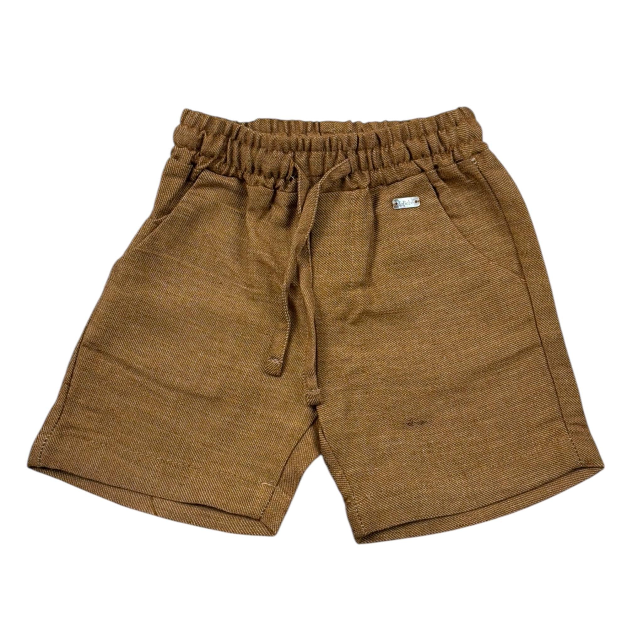 Le Bebe Bermuda Tinta Unita con Elastico In Vita per Neonato LBB4948 MARRONE LE BEBE 